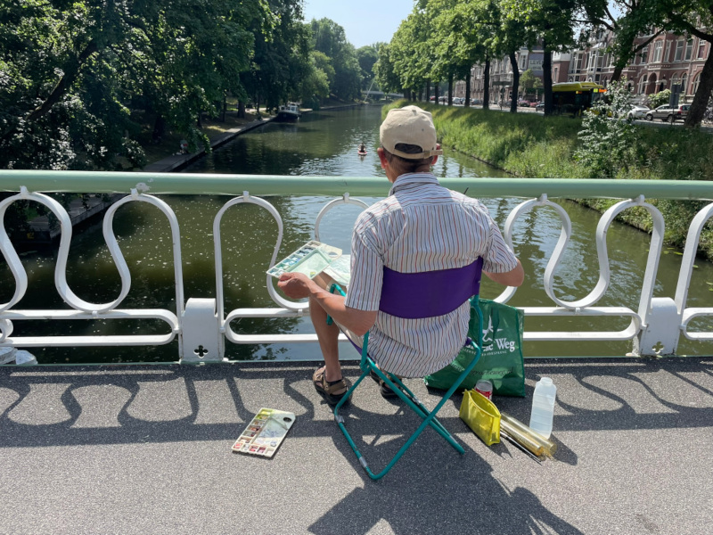 cursist aan het werk